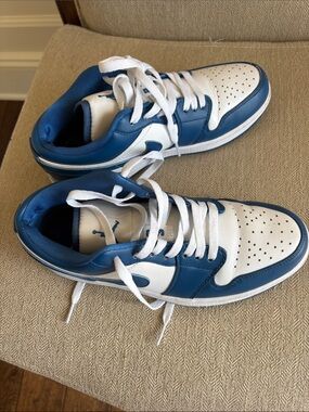 Jordan Low-Top Sneakers in White and Blue